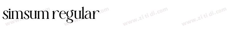 simsum regular字体转换 simsum regular字体转换